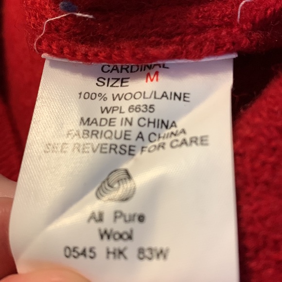 Woolrich | Red Silver Button Adorned Wool Vest Collared With Pockets Floral Trim - Picture 9 of 11